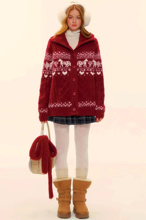Fair Isle Wool Cardigan