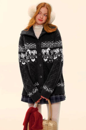 Fair Isle Wool Cardigan