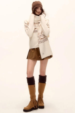 Fair Isle Wool Cardigan Set-Up