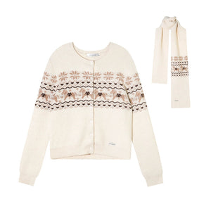 Fair Isle Wool Cardigan Set-Up
