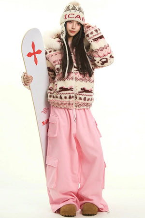 Fair Isle Wool Hooded Jacket