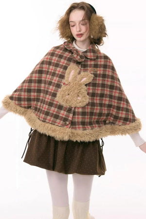 Fairy Tale Plaid Cape Coat