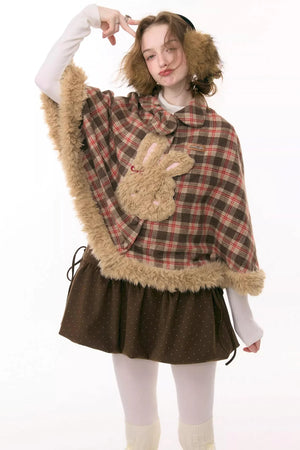 Fairy Tale Plaid Cape Coat