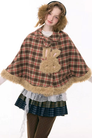 Fairy Tale Plaid Cape Coat