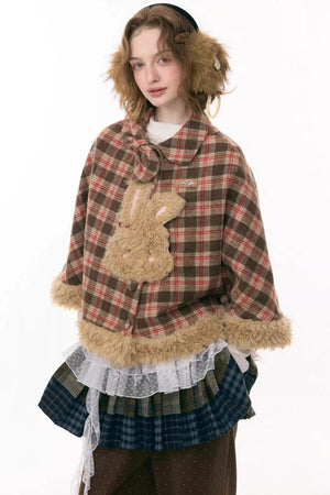Fairy Tale Plaid Cape Coat