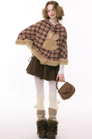 Fairy Tale Plaid Cape Coat