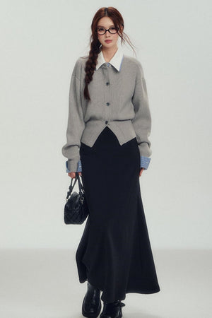 Fake Layered Shirt Sweater