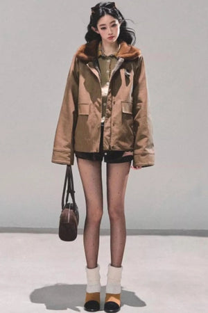 Fake Two Korean Long-Sleeve Knit Top