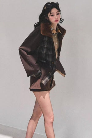 Fake Two Korean Long-Sleeve Knit Top