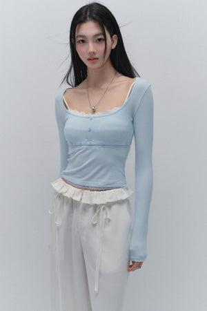 Fake Two-Layered Base Shirt