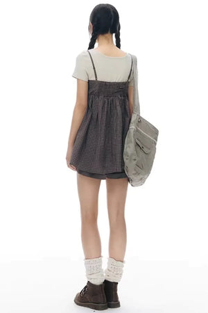 Fake Two-Piece Cotton Top