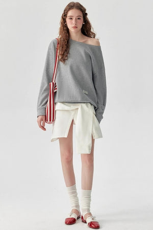 Fashion Cross-Shoulder Sweatshirt