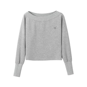 Fashion Oblique Shoulder Tops Set-Up