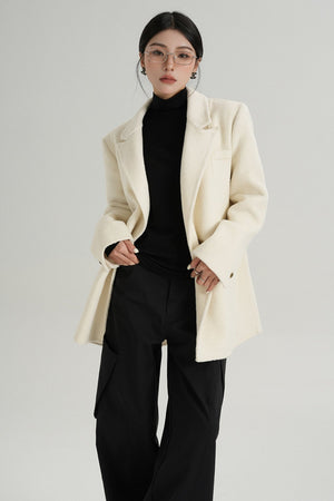 Fashionable Tweed Belted Jacket