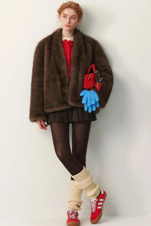 Faux Fox Fur Winter Coat
