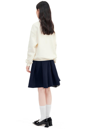 Fig Embroidered Crew Neck Top