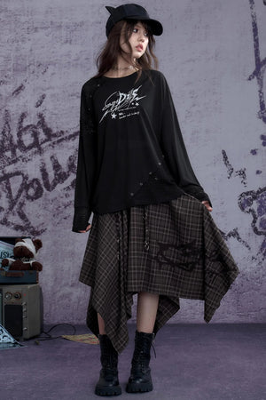 Fighting Spirit Knitted Long-Sleeved T-Shirt