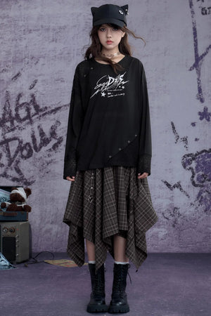 Fighting Spirit Knitted Long-Sleeved T-Shirt