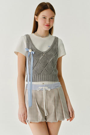 Filled Mochi Wool Knit Vest