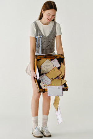 Filled Mochi Wool Knit Vest