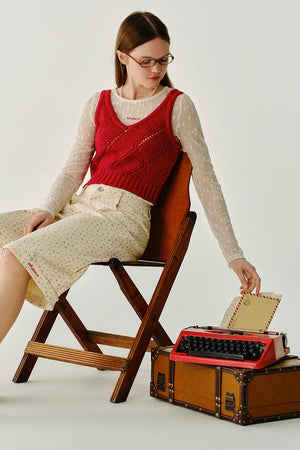 Filled Mochi Wool Knit Vest