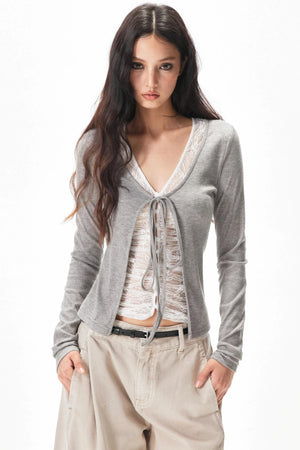 Fine Ribbed Knit Blouse