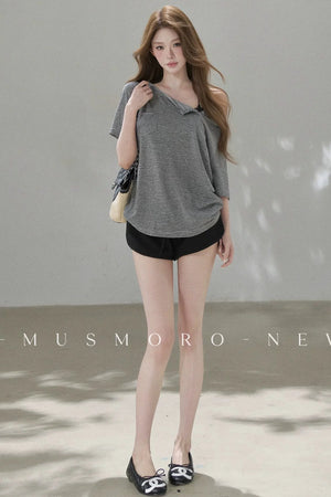 Fine Striped Double-Layered Top