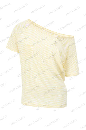 Fine Striped Double-Layered Top