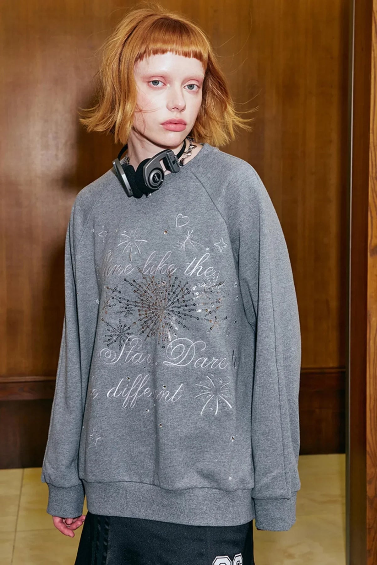 Fireworks Ambience Draped Sweatshirt