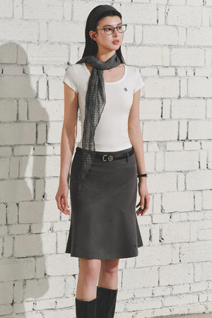 Fishtail Cotton Skirt