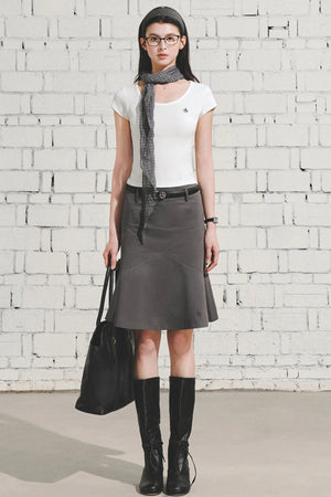 Fishtail Cotton Skirt
