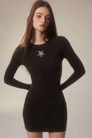 Fitted Cut-Out Knit Dress
