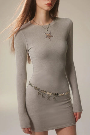 Fitted Cut-Out Knit Dress