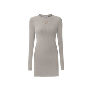 Fitted Cut-Out Knit Dress