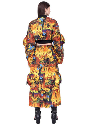 Flame Split Skirt