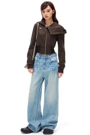Flash Meteor Rhinestone Jeans