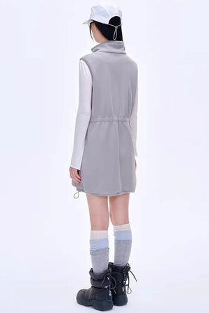 Fleece-Lined Waist-Cinching Vest Set-Up