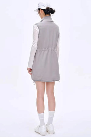 Fleece-Lined Waist-Cinching Vest Set-Up