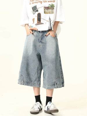 Flip Denim Shorts Pants