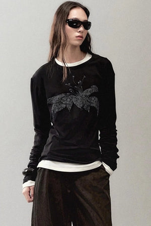 Floating Floral Crewneck Top
