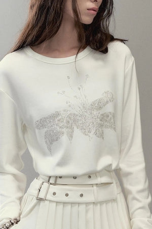 Floating Floral Crewneck Top