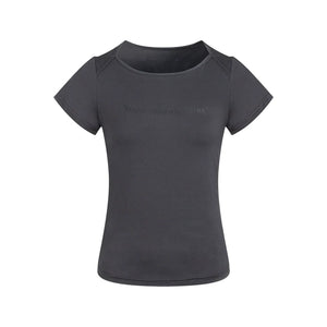 Flocked Slim Crop Top