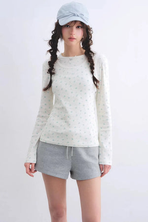 Floral Curved-Edge Vest Set