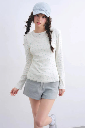 Floral Curved-Edge Vest Set