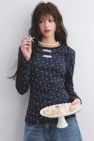 Floral Curved-Edge Vest Set