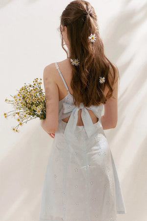 Floral Embroidered Cotton Camisole Dress Set-Up