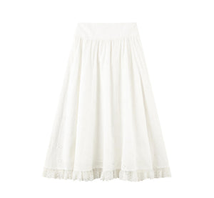 Floral Embroidered Top And Flared Skirt Set-Up