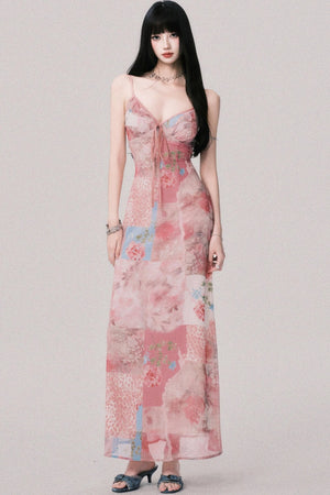 Floral Halter Beach Dress