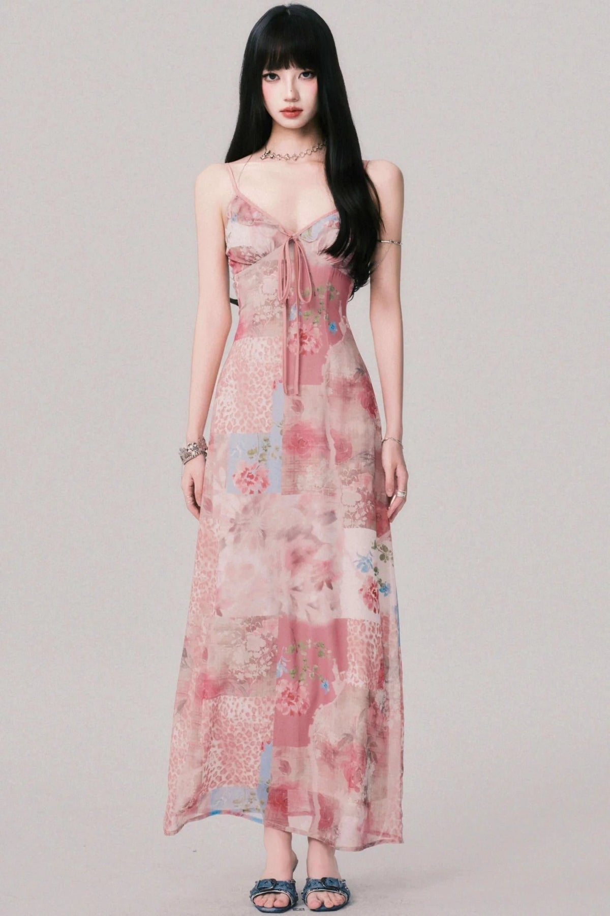 Floral Halter Beach Dress