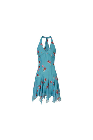 Floral Halter Neck Dress